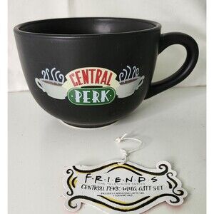 Warner Brothers Friends "Central Perk" Black Oversized Coffee Soup Mug 24 oz NWT
